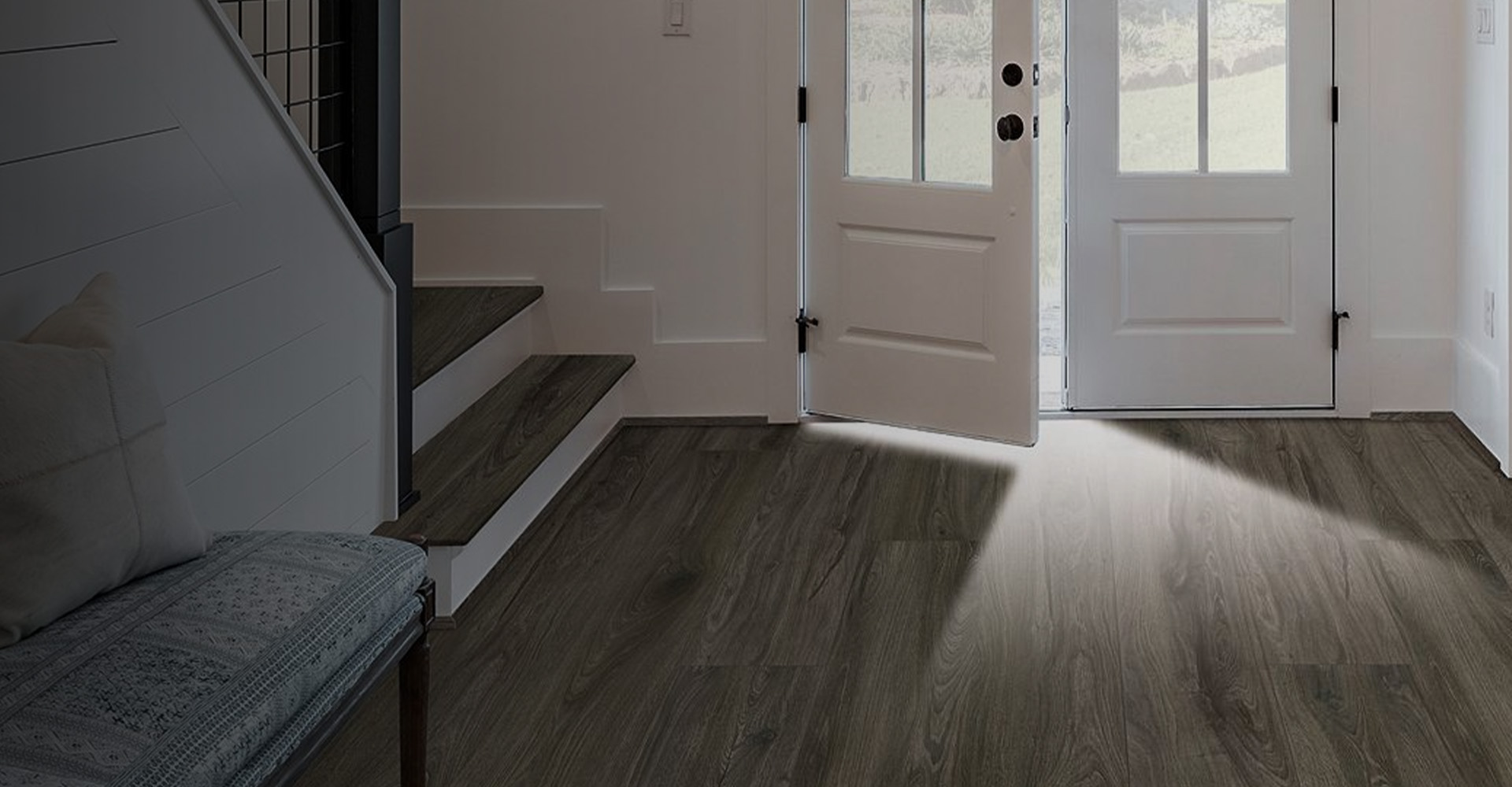 Dad dancing on newly installed hardwood flooring by Flooring America